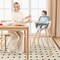 Costway 3 in 1 Convertible Wooden High Chair Toddler Feeding Chair with Cushion Grey/Beige/Yellow/Pink/Dark Grey/Black